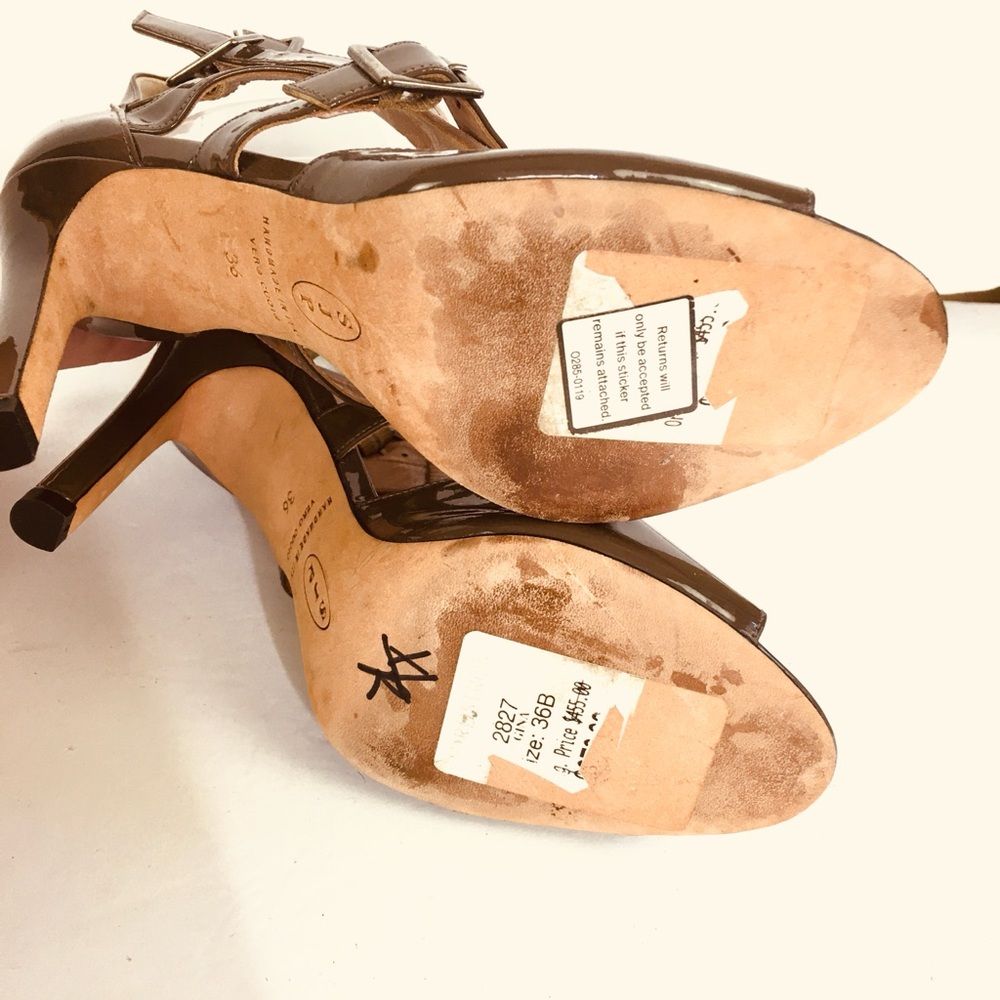 Sarah Jessica Parker Italy Suede & Patent Leather Strappy Sandals-Booties Sz 36 — image 8 of 8